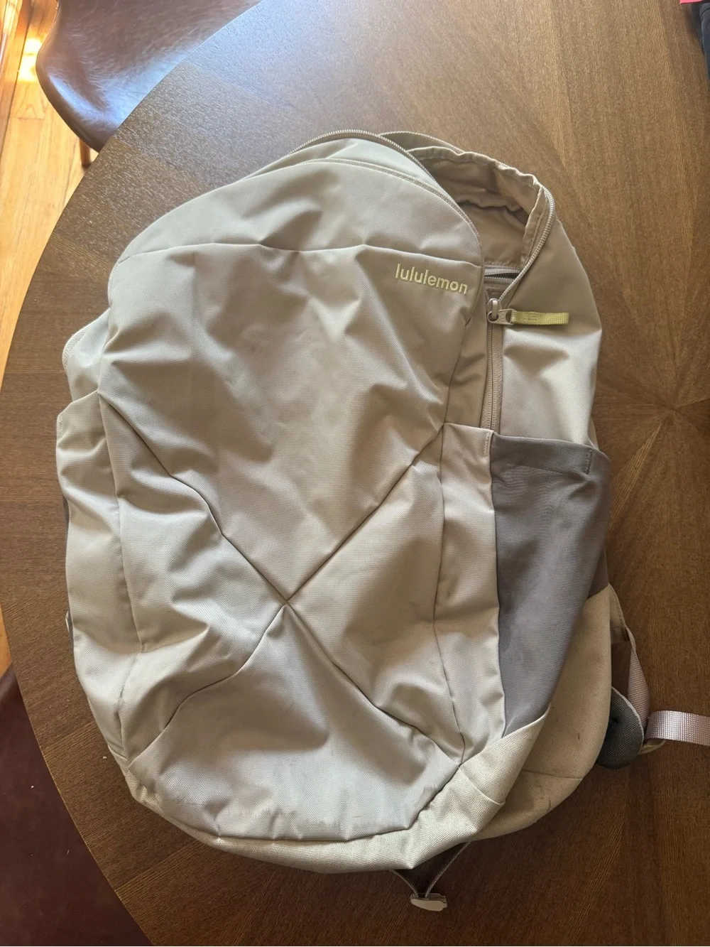 lululemon athletica Backpack in Light Tan with Gray Accent